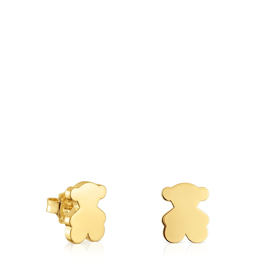 12 mm große bärenohrringe aus 18-karätigem gold über silber modell sweet dolls