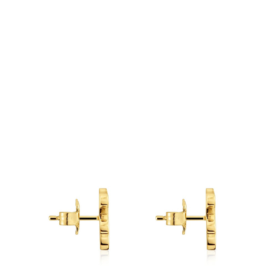 12 mm große bärenohrringe aus 18-karätigem gold über silber modell sweet dolls