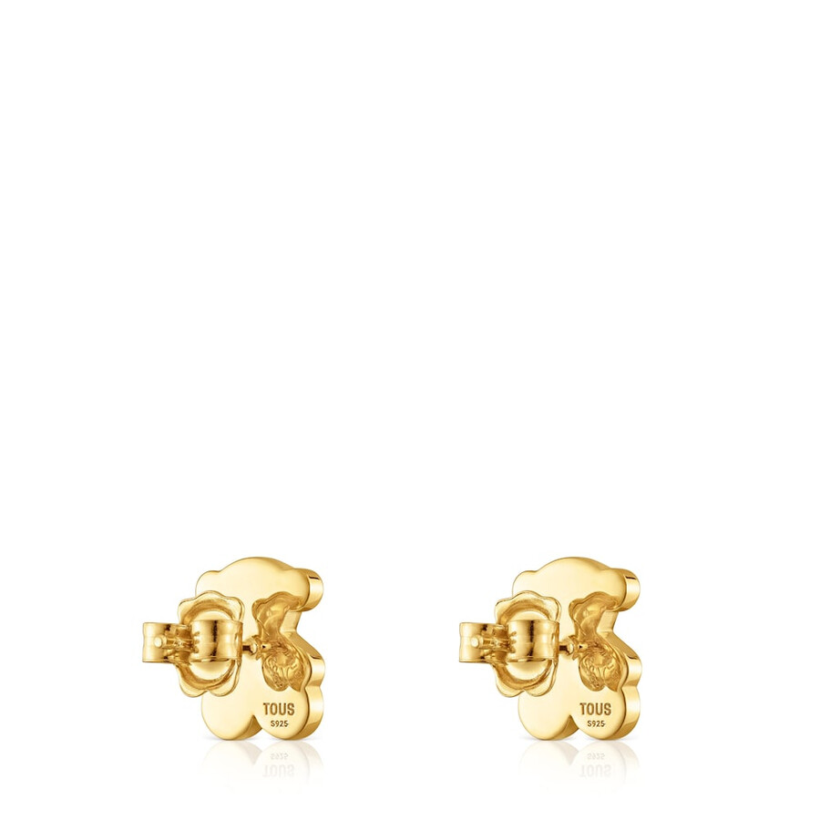 12 mm große bärenohrringe aus 18-karätigem gold über silber modell sweet dolls