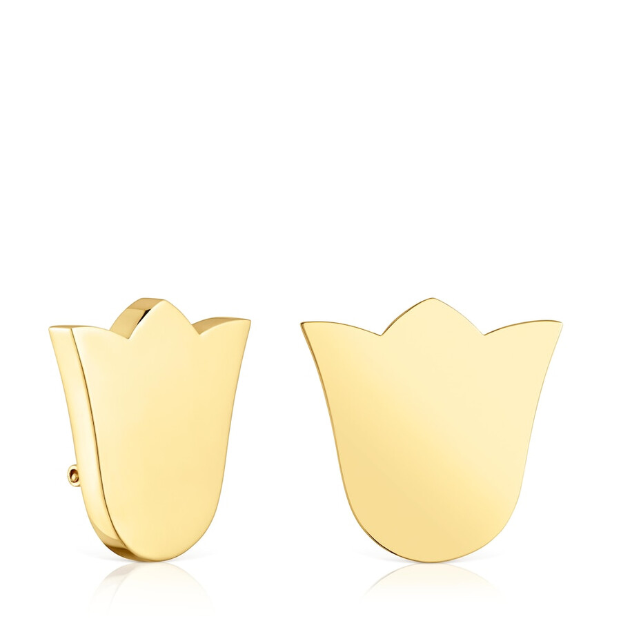 29 mm große tulpenohrringe aus 18-karätigem gold über silber sweet dolls