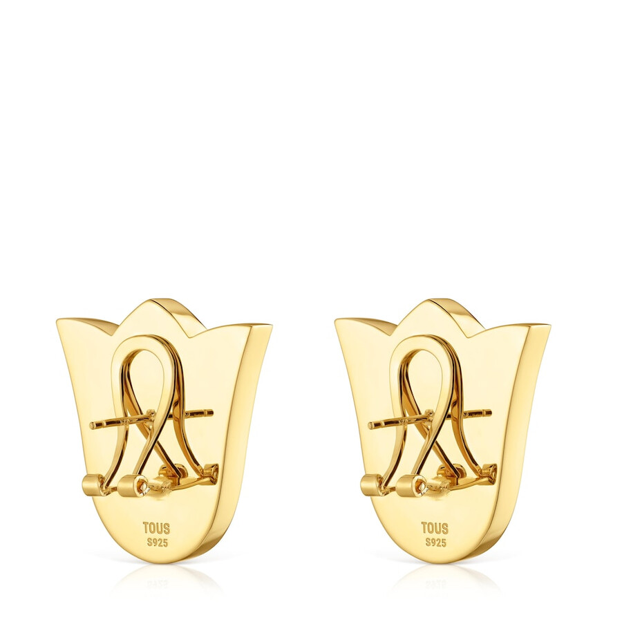 29 mm große tulpenohrringe aus 18-karätigem gold über silber sweet dolls