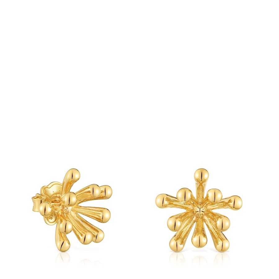 17 mm ohrringe aus 18-karätigem gold auf silber tous garden