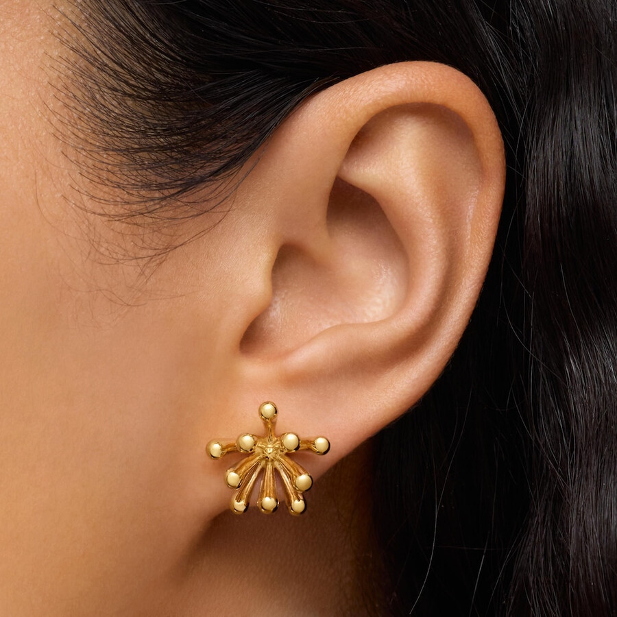 17 mm ohrringe aus 18-karätigem gold auf silber tous garden