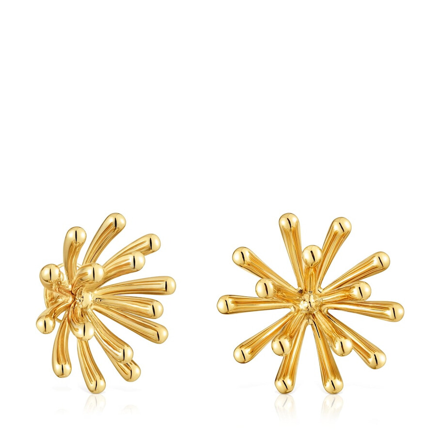 28 mm ohrringe aus 18-karätigem gold auf silber tous garden