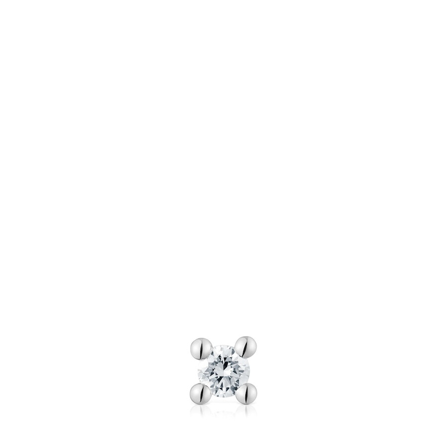 einzelner platin-ohrring mit 050 ct im labor gezüchtetem diamanten tous shine lgd