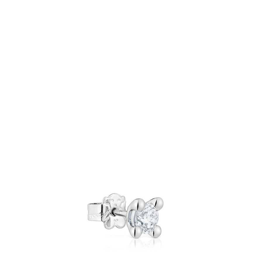 einzelner platin-ohrring mit 050 ct im labor gezüchtetem diamanten tous shine lgd