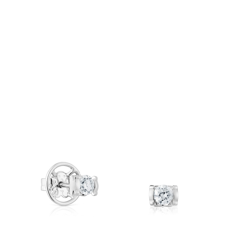 kurze platinohrringe mit 050 ct im labor gezüchteten diamanten von tous sweet diamonds lgd