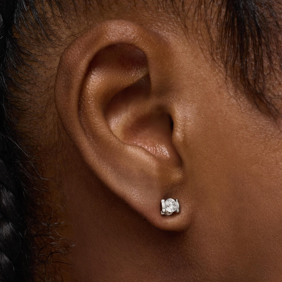 kurze platinohrringe mit 050 ct im labor gezüchteten diamanten von tous sweet diamonds lgd