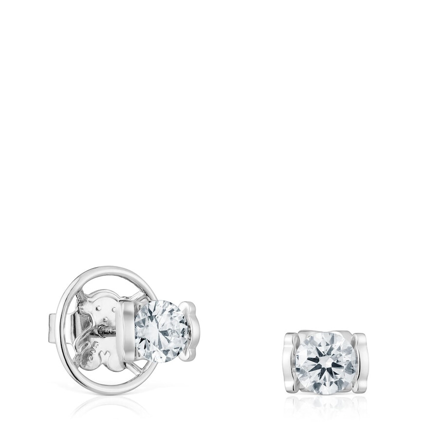 kurze platinohrringe mit 100 ct im labor gezüchteten diamanten von tous sweet diamonds lgd