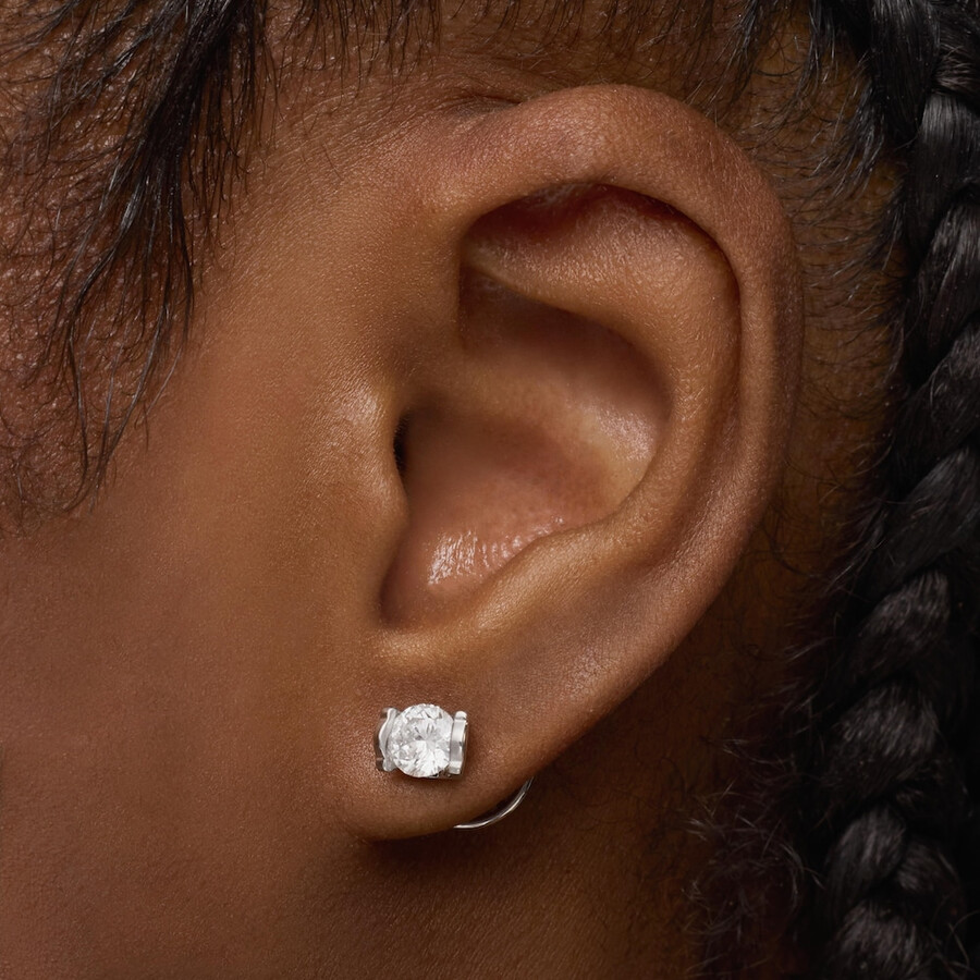 kurze platinohrringe mit 100 ct im labor gezüchteten diamanten von tous sweet diamonds lgd