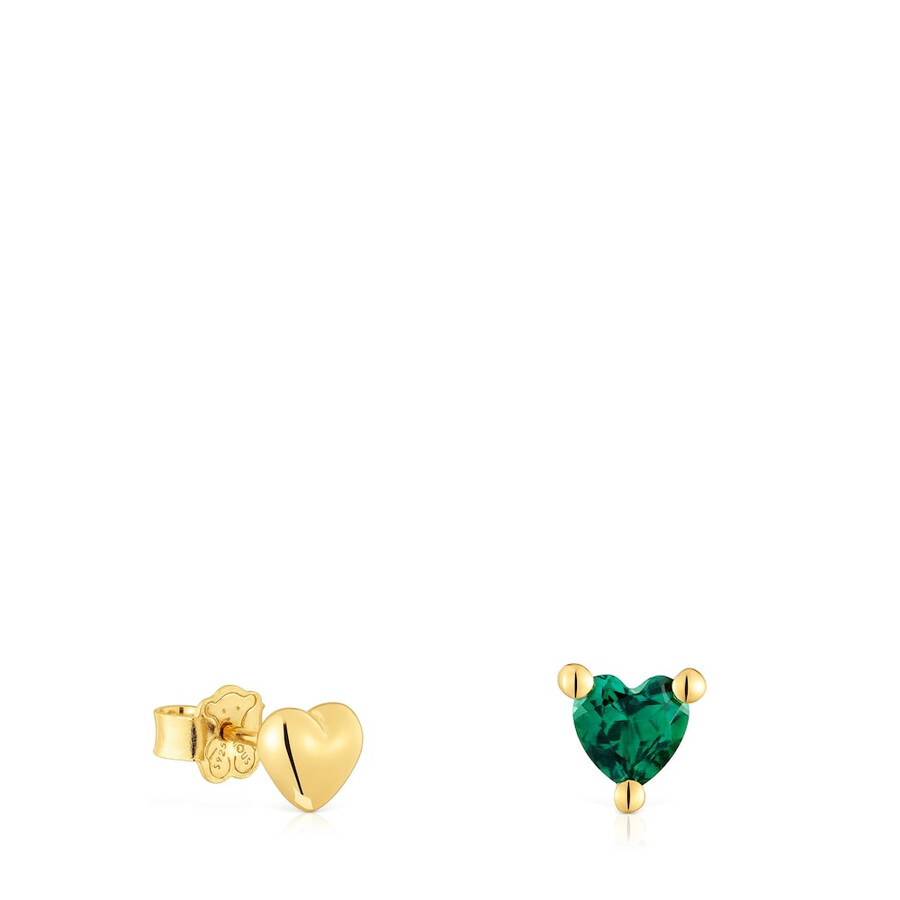 ohrringe aus 18-karätigem gold über silber mit im labor gezüchtetem smaragd „garden of love lgg