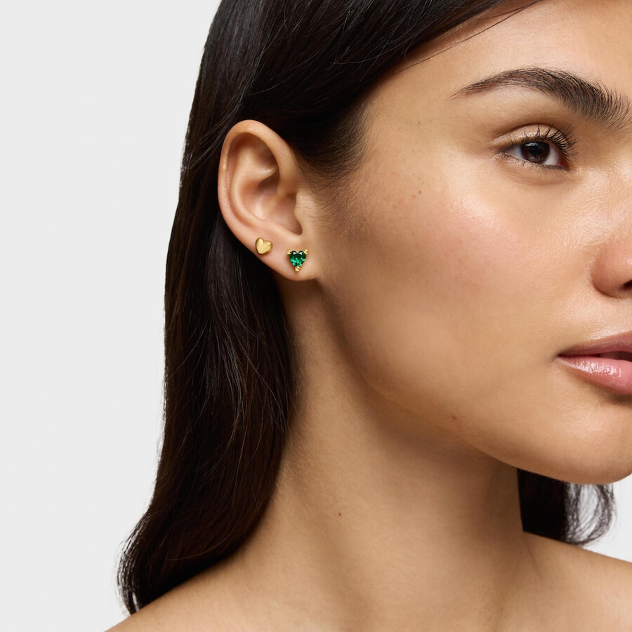 ohrringe aus 18-karätigem gold über silber mit im labor gezüchtetem smaragd „garden of love lgg