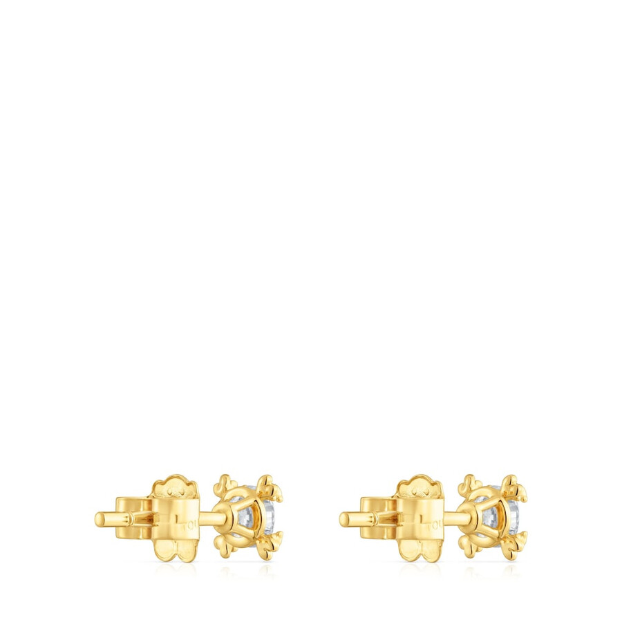 6 mm große ohrringe aus 18-karätigem gold auf silber mit im labor gezüchteten diamanten von tous color lab