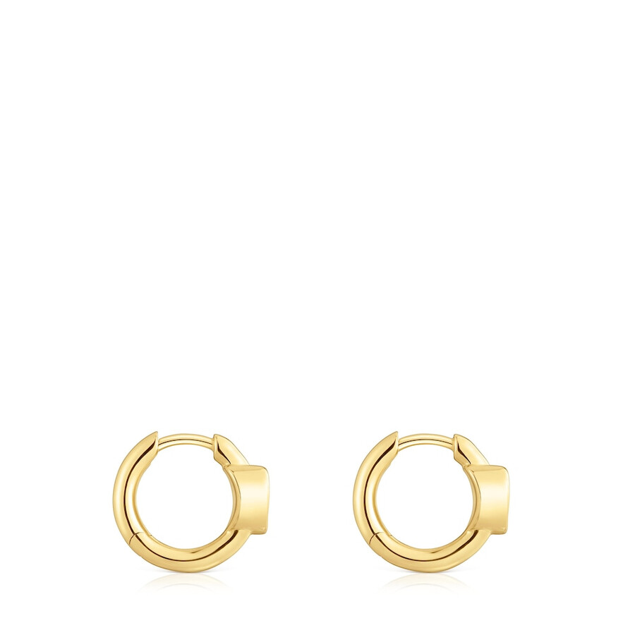 goldene creolen mit im labor gezüchteten diamanten und herzmotiv von tous lili