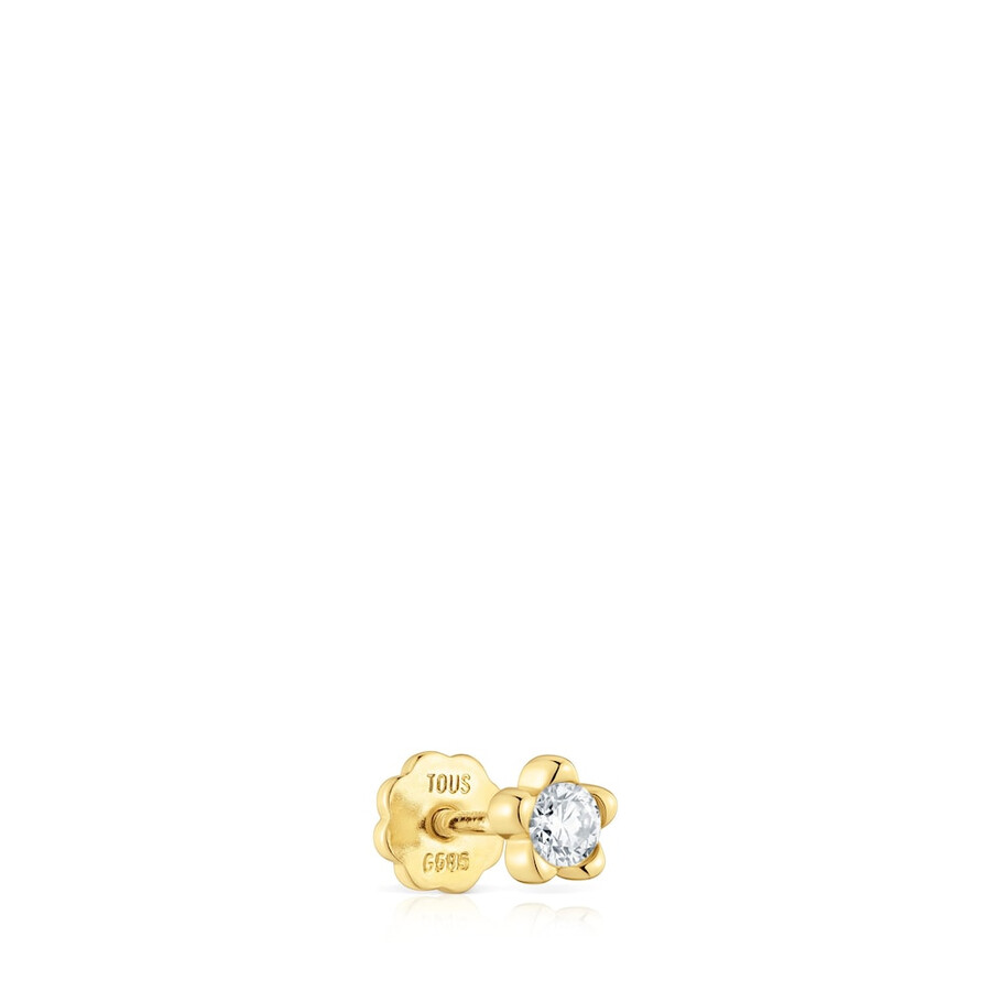goldene blumenohrringe mit im labor gezüchteten diamanten von tous lili
