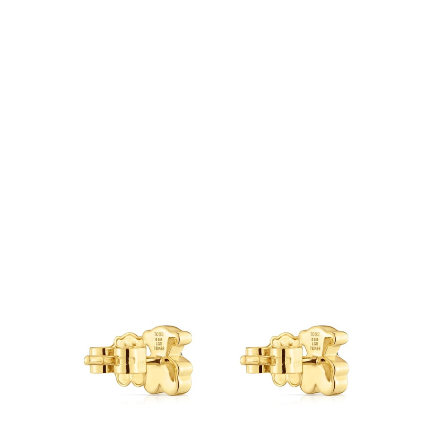 6 mm große goldene bärenohrringe mit im labor gezüchteten diamanten von tous lili
