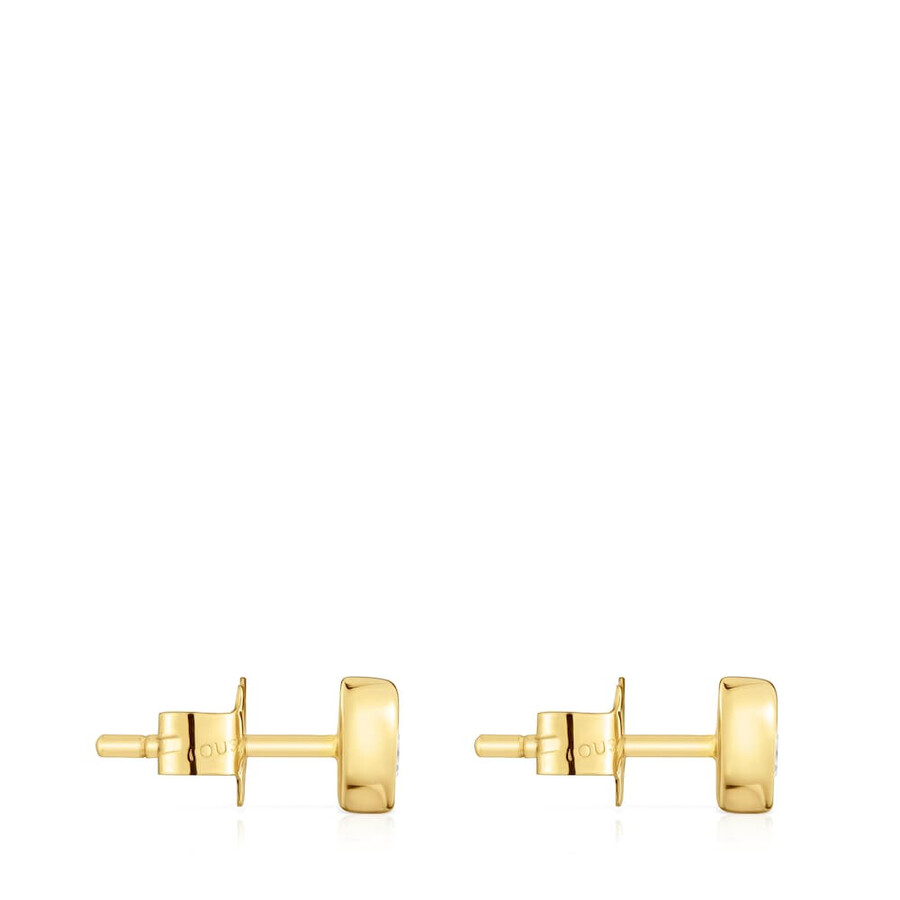 6 mm große goldene herzohrringe mit im labor gezüchteten diamanten von tous lili