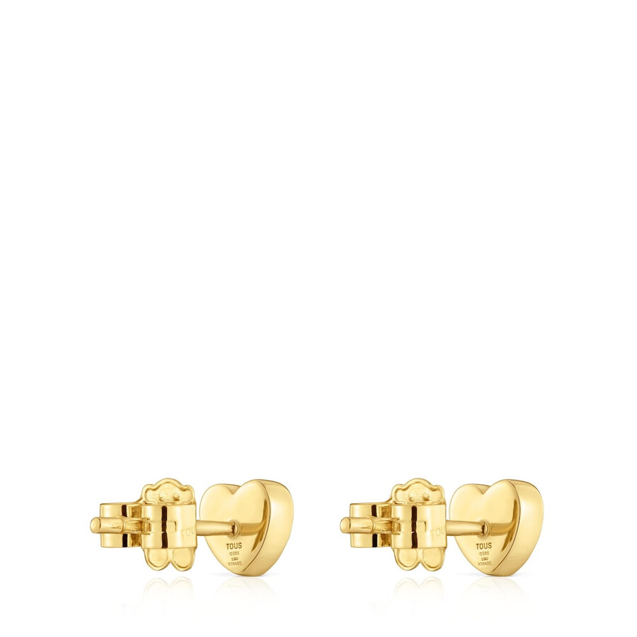 6 mm große goldene herzohrringe mit im labor gezüchteten diamanten von tous lili
