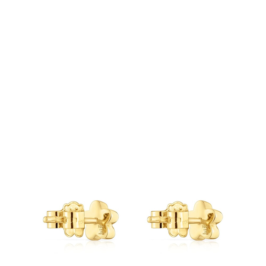 6 mm große goldene blumenohrringe mit im labor gezüchteten diamanten von tous lili