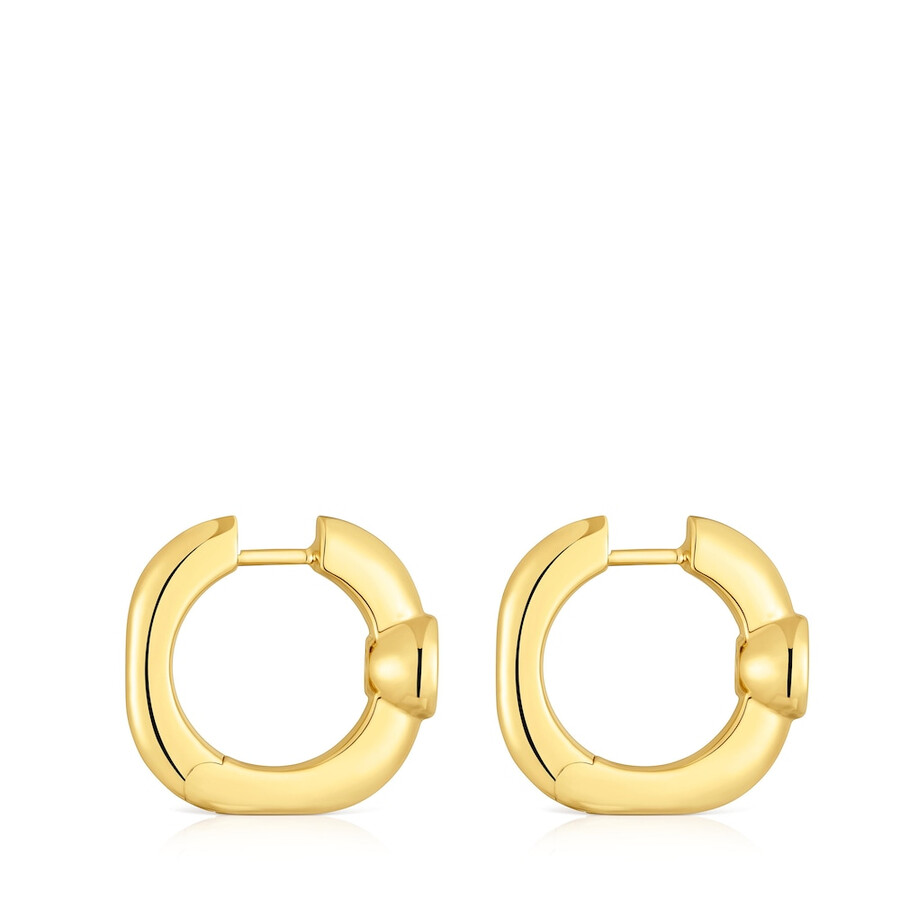 18 mm creolen mit 18-karätiger vergoldung auf silber und im labor gezüchteten diamanten linie lgd