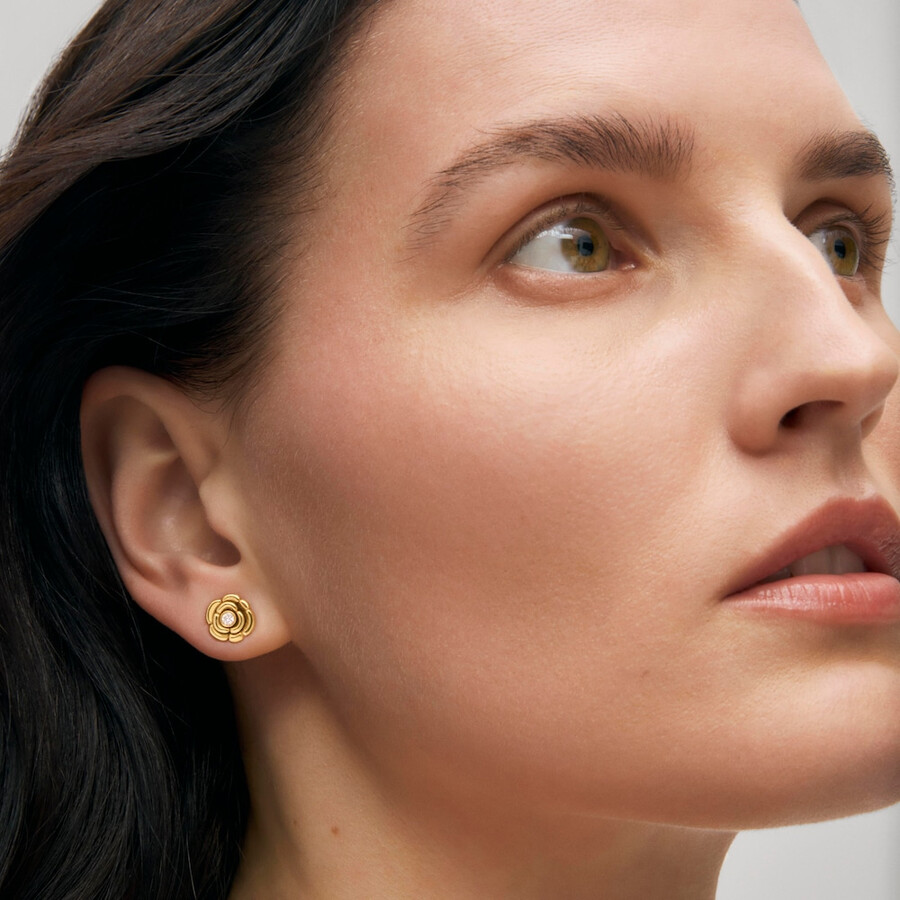 kleine goldene ohrringe mit diamanten tous atelier