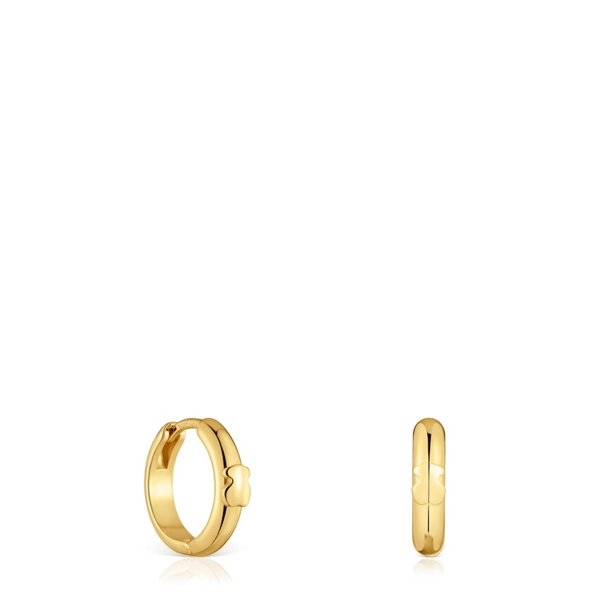 12 mm creolen mit bärenmotiv und 18-karätiger vergoldung auf silber tous basics