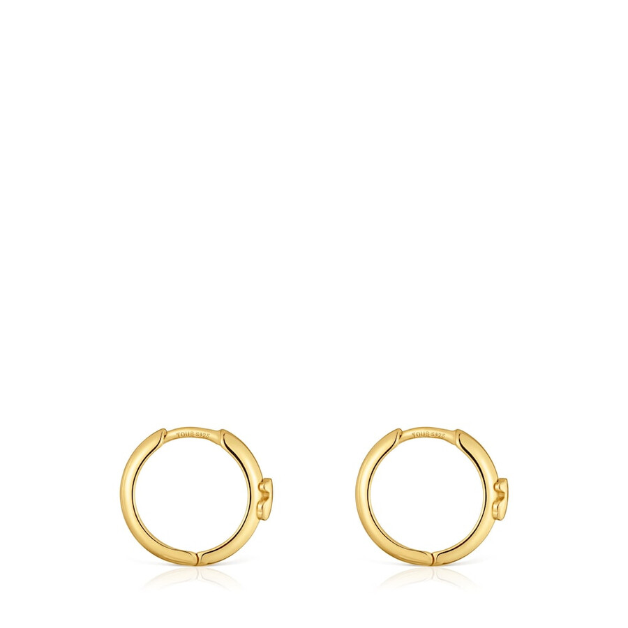 12 mm creolen mit bärenmotiv und 18-karätiger vergoldung auf silber tous basics