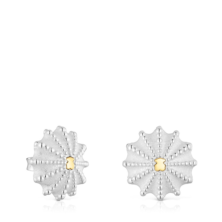 16 mm zweifarbige ohrringe tous grain arrecife de coral