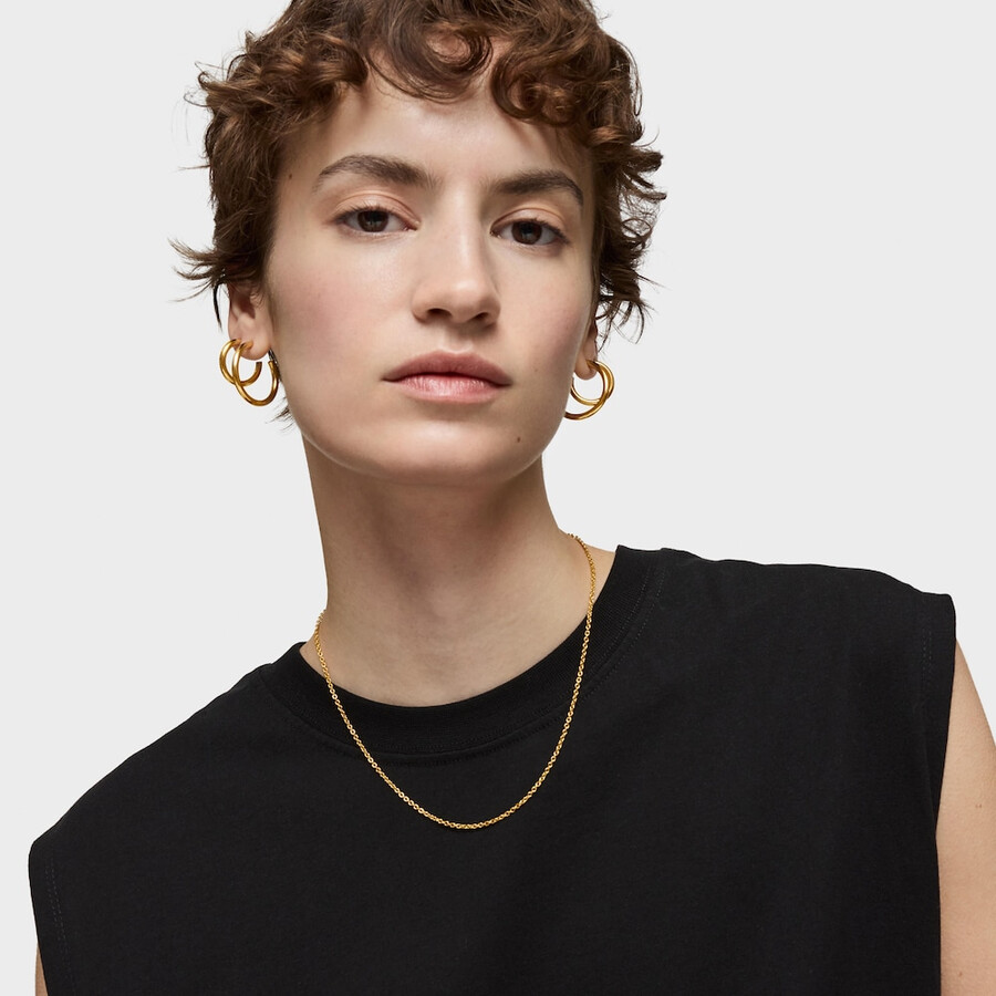 choker mit 18-karätiger vergoldung auf silber 45 cm lange tous-kette