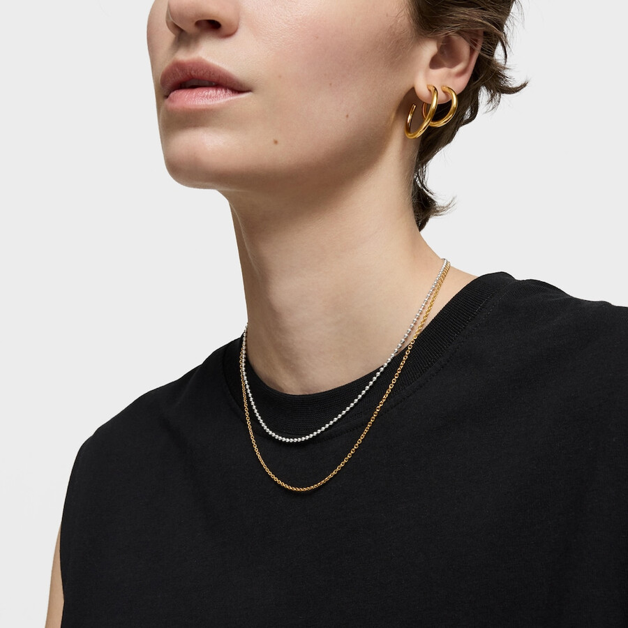 choker mit 18-karätiger vergoldung auf silber 45 cm lange tous-kette