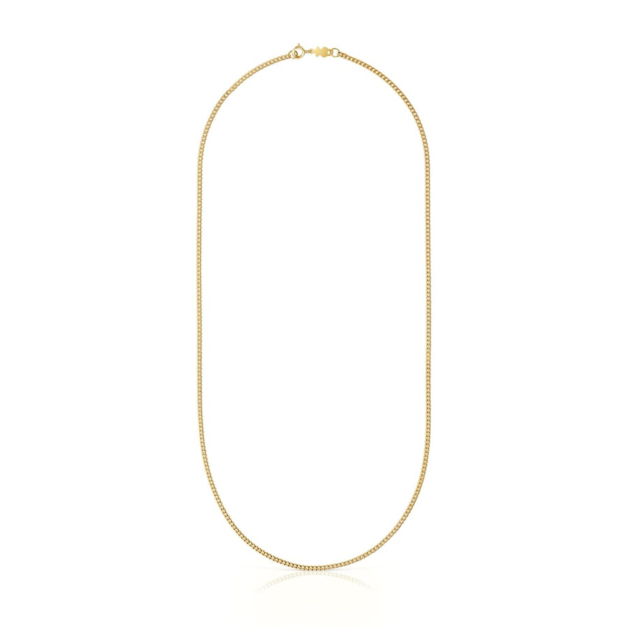mittellange seilkette mit 18-karätiger vergoldung auf silber 60 cm lang tous-kette