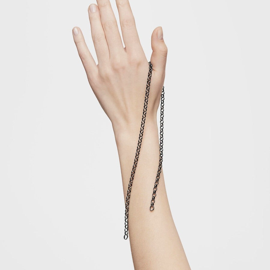42 cm dunkelsilbernes halsband.