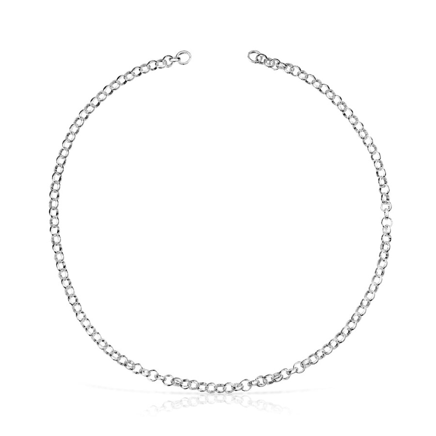 silbernes tous hold choker-halsband 42 cm.