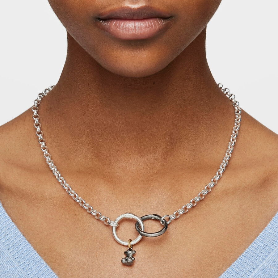 silbernes tous hold choker-halsband 42 cm.