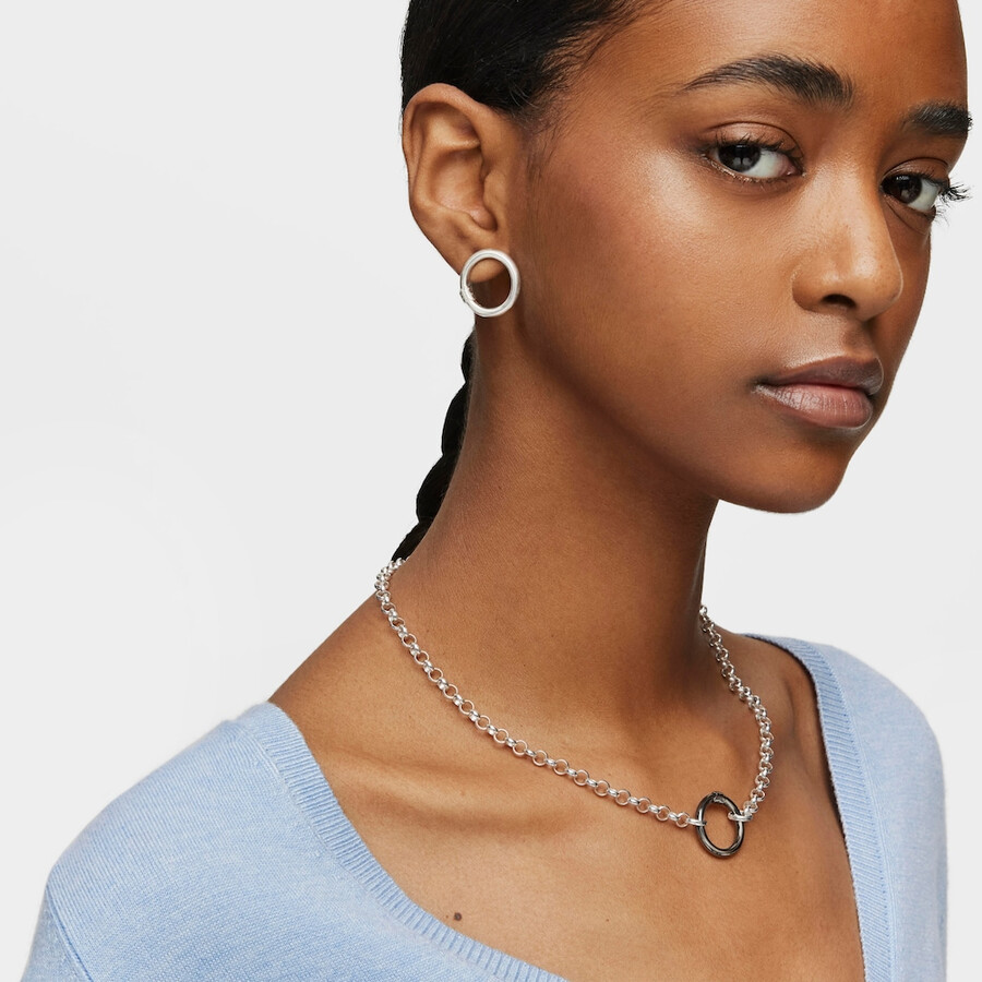 silbernes tous hold choker-halsband 42 cm.