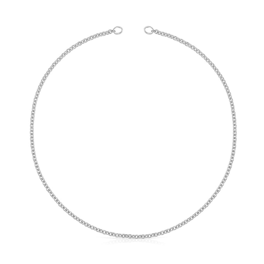 silbernes tous hold choker-halsband 42 cm.