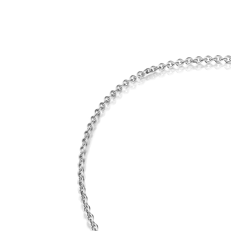 silbernes tous hold choker-halsband 42 cm.