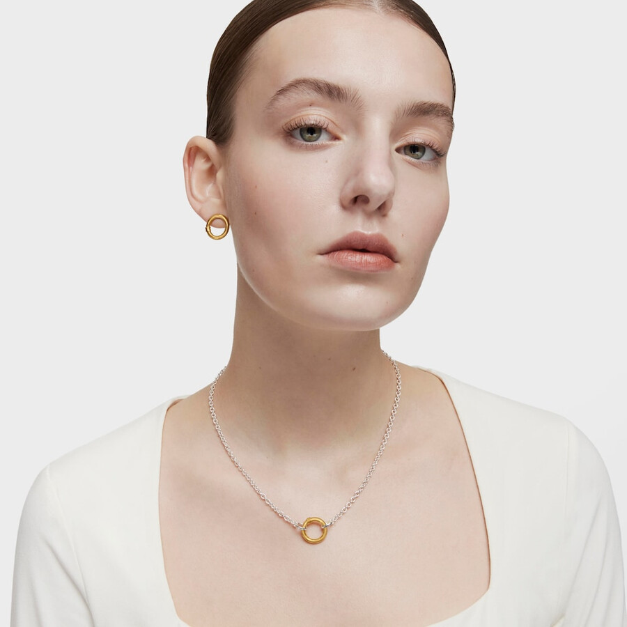 silbernes tous hold choker-halsband 42 cm.