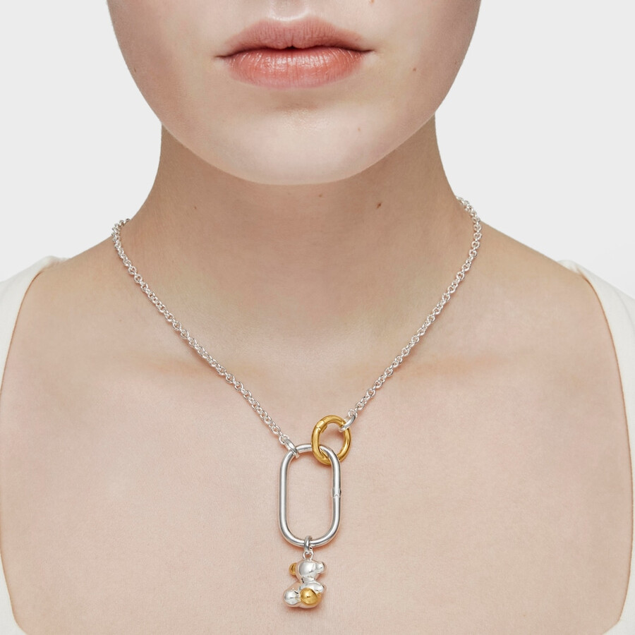 silbernes tous hold choker-halsband 42 cm.