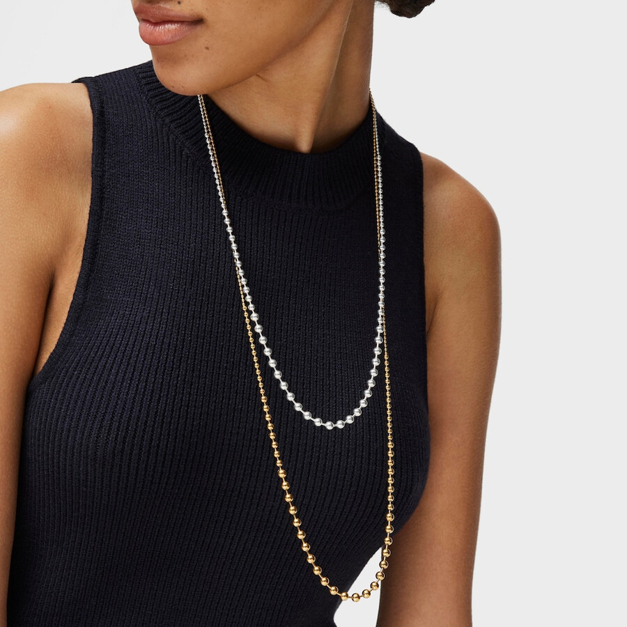 silber-vermeil glänzender choker