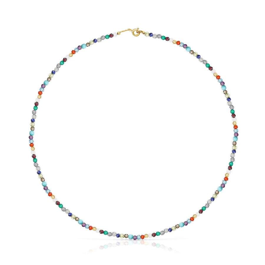 tous good vibes choker aus silberversilbertem metall mit edelsteinen