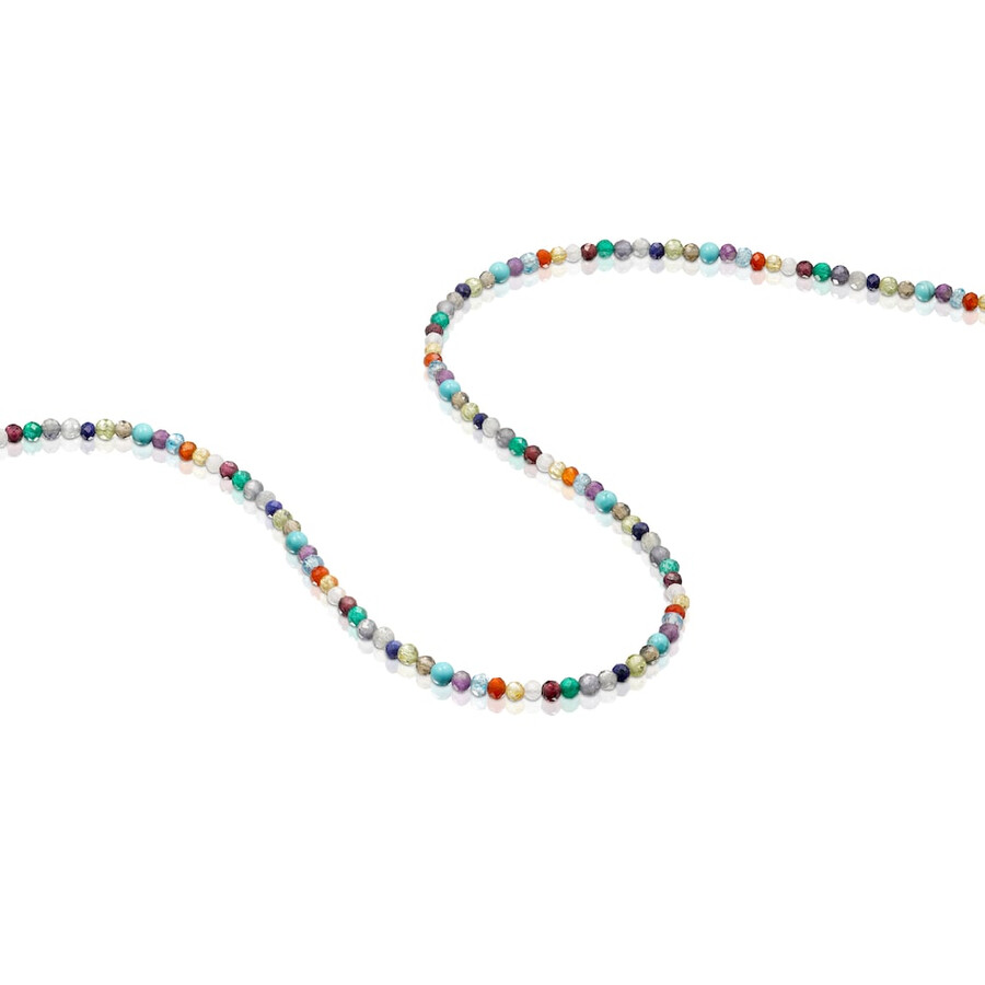 tous good vibes choker aus silberversilbertem metall mit edelsteinen