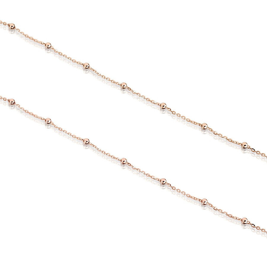 choker mit 18-karätiger roségoldplattierung über silber und kugeln tous-kette