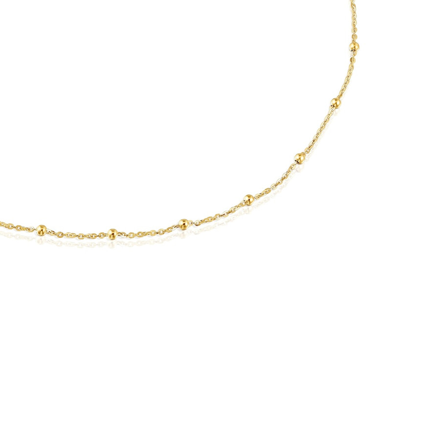 choker mit 18-karätiger vergoldung auf silber und abwechselnden kugeln von tous basics
