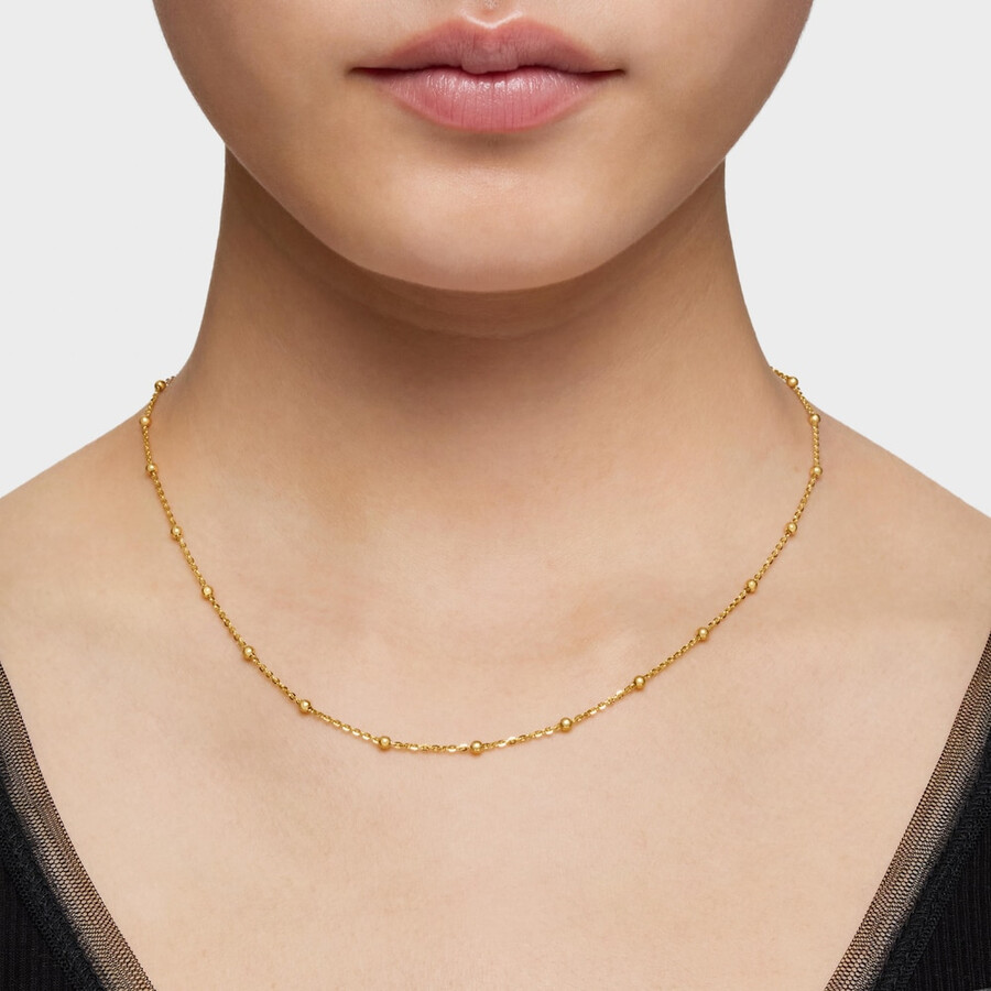 choker mit 18-karätiger vergoldung auf silber und abwechselnden kugeln von tous basics