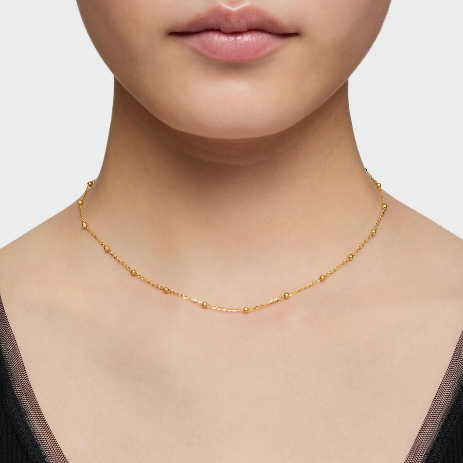 choker mit 18-karätiger vergoldung auf silber und abwechselnden kugeln von tous basics