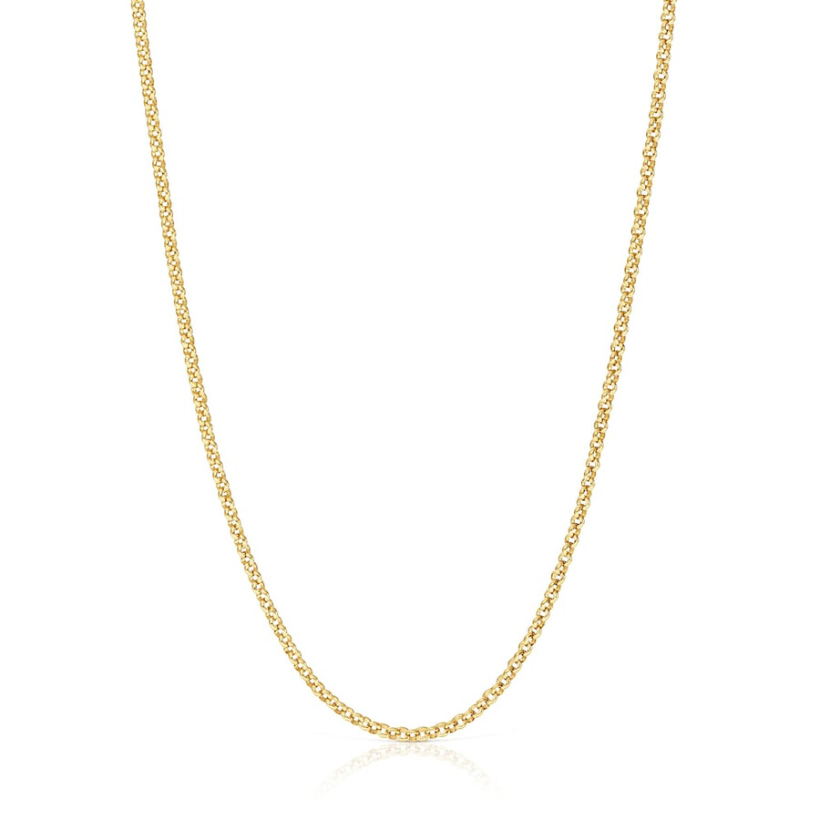 choker mit 18-karätiger vergoldung auf silber und ringen 45 cm lange tous-kette