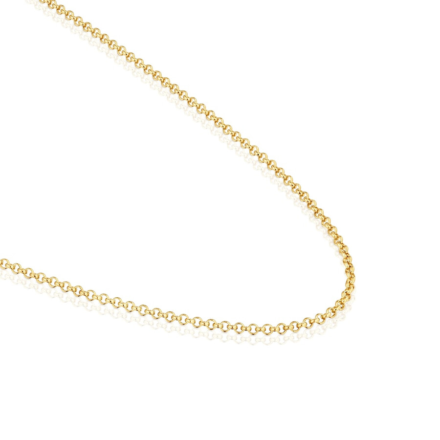 choker mit 18-karätiger vergoldung auf silber und ringen 45 cm lange tous-kette
