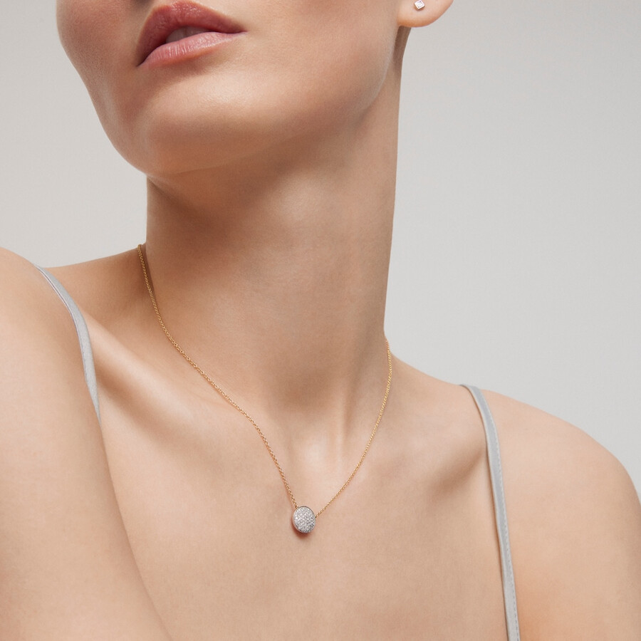 halskette aus gold und weißgold mit diamanten von tous atelier