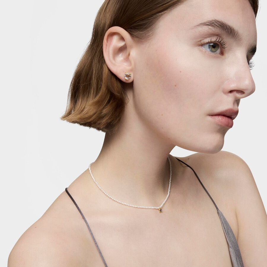 choker aus zuchtperlen gold und tansanit farbpillen